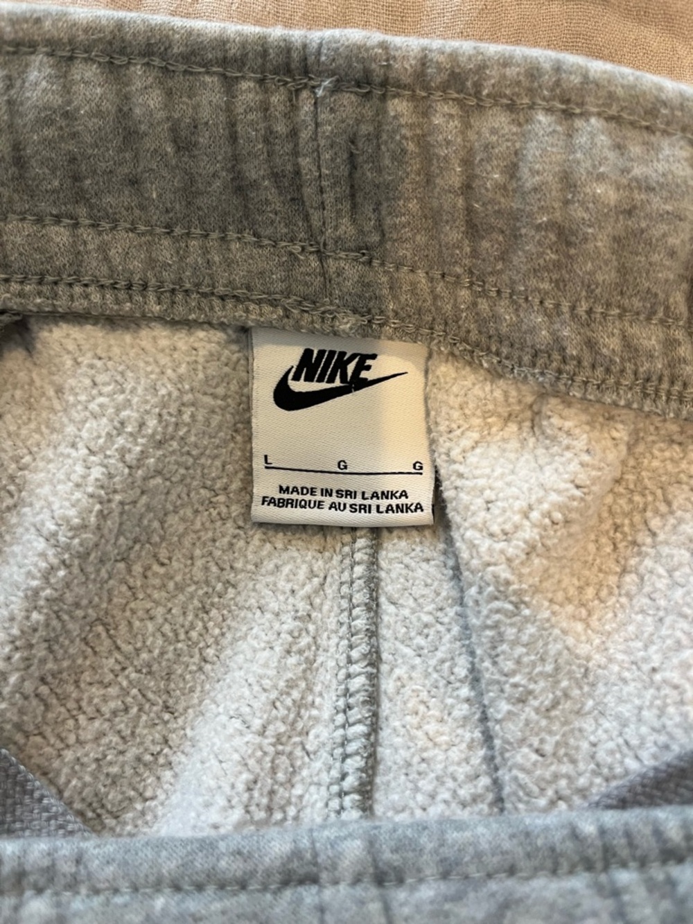 Nike Light Gray Sherpa-Lined Sweatpants